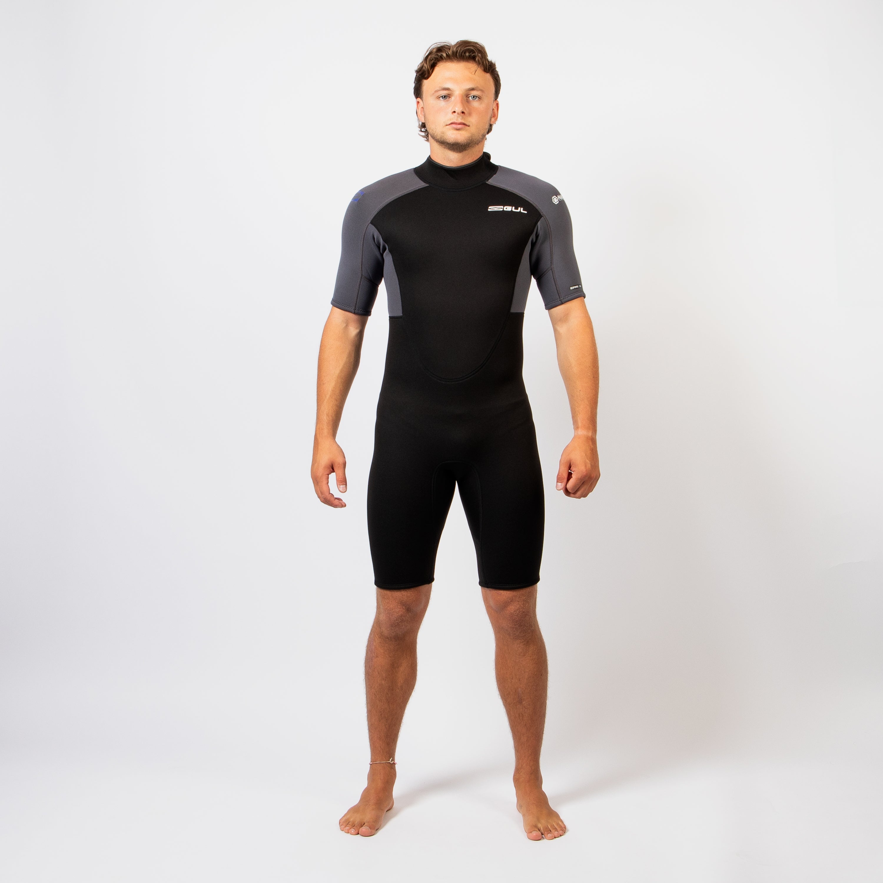 GUL Mens Response 3/2Mm Flatlock Natur Back Zip Shorty – Gul.com