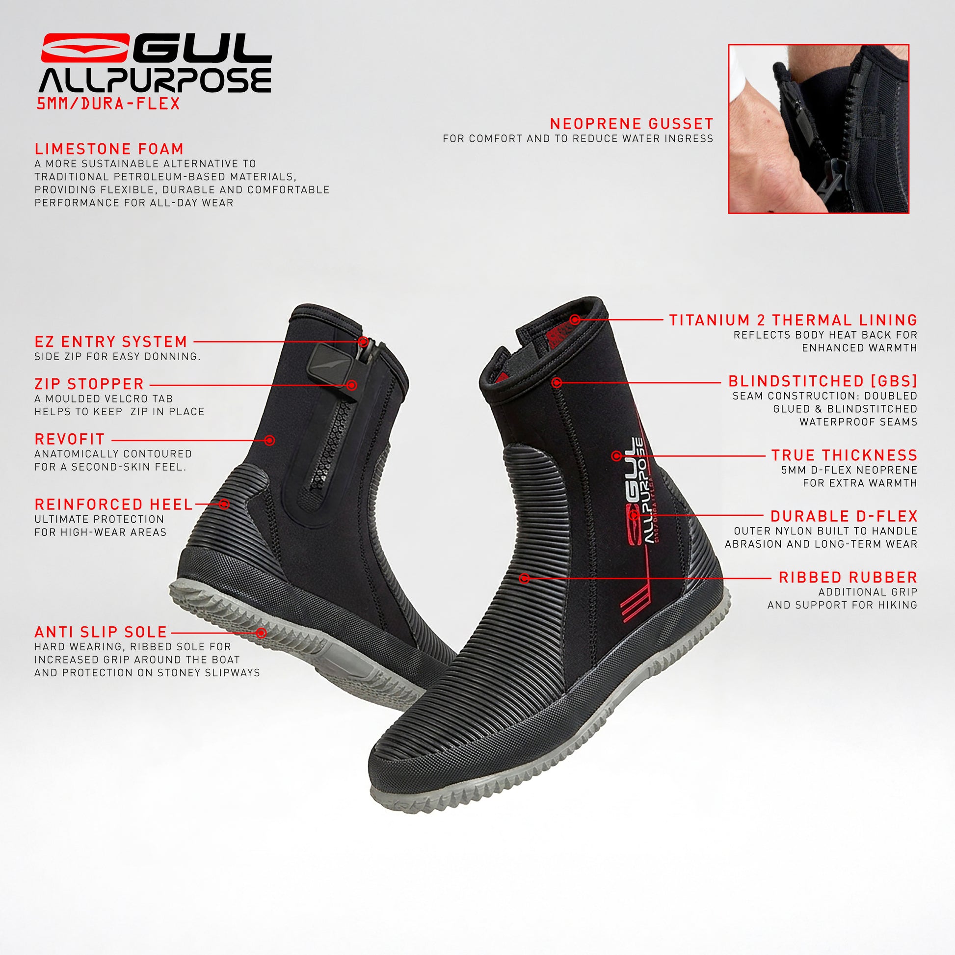 5MM ALL PURPOSE WETSUIT BOOT