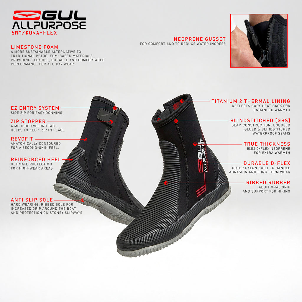 5MM ALL PURPOSE WETSUIT BOOT