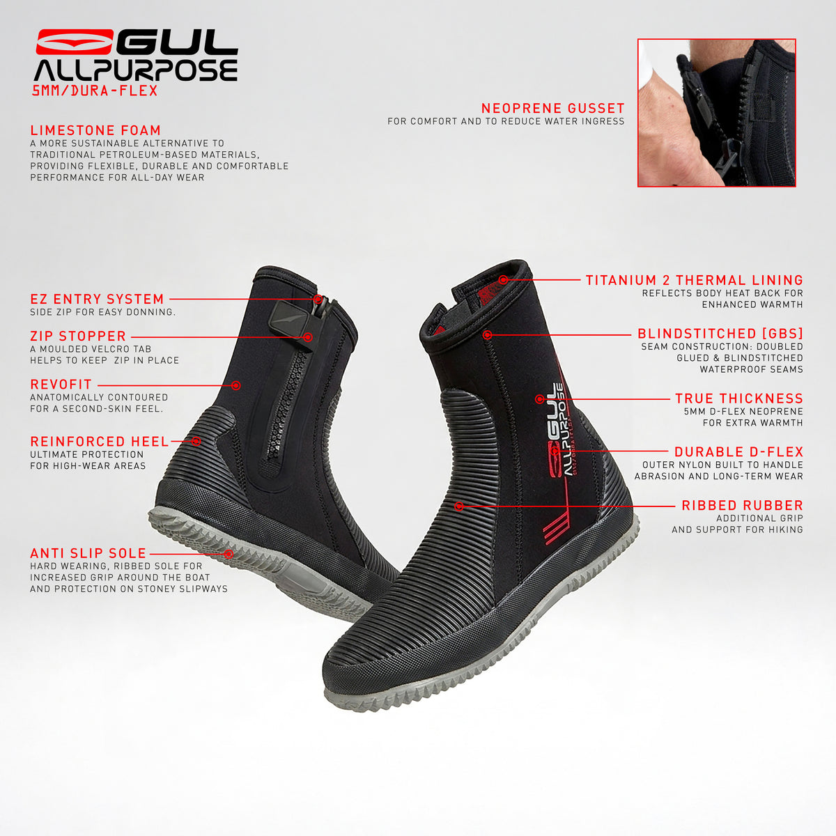 5MM ALL PURPOSE WETSUIT BOOT