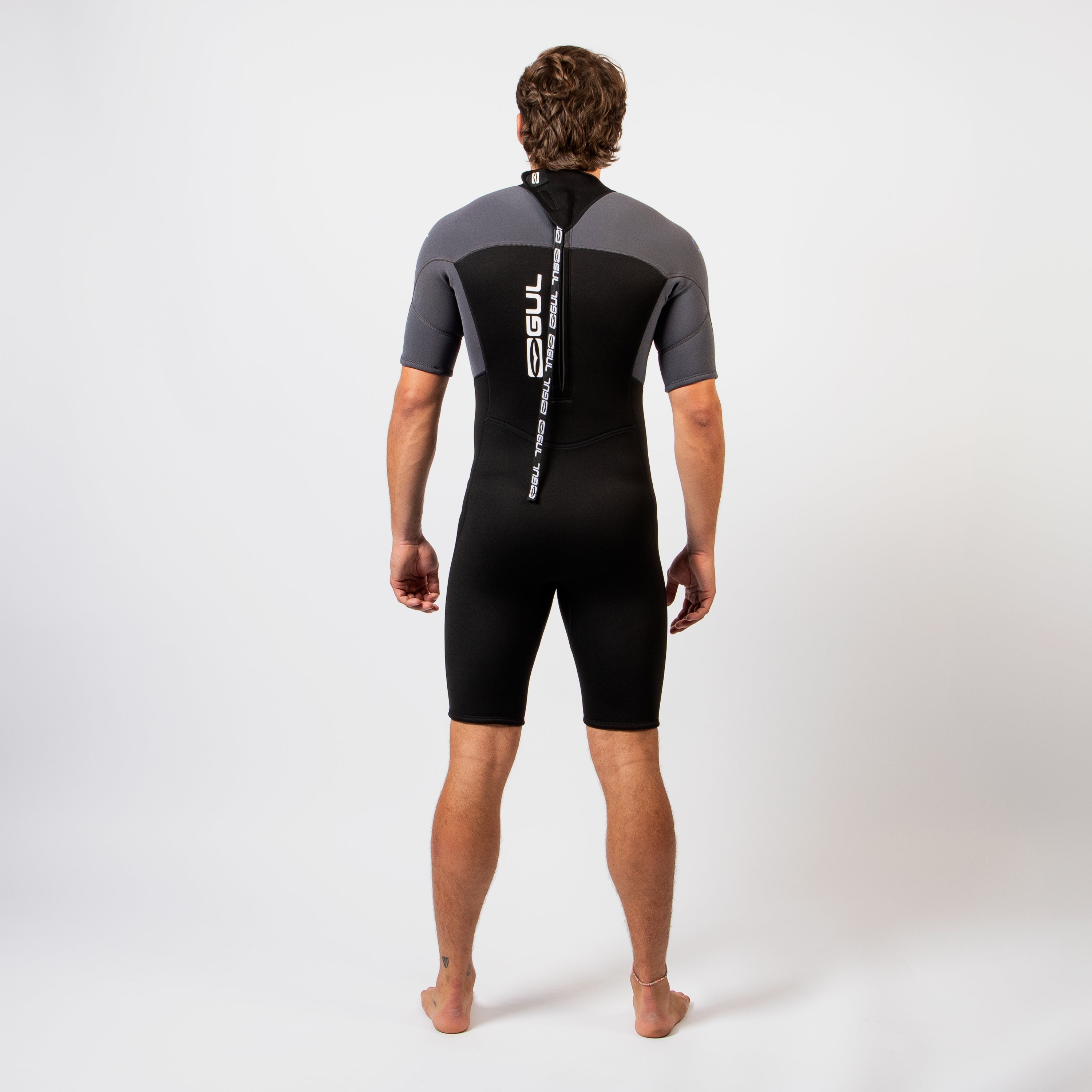 GUL Mens Response 3/2Mm Flatlock Natur Back Zip Shorty – Gul.com