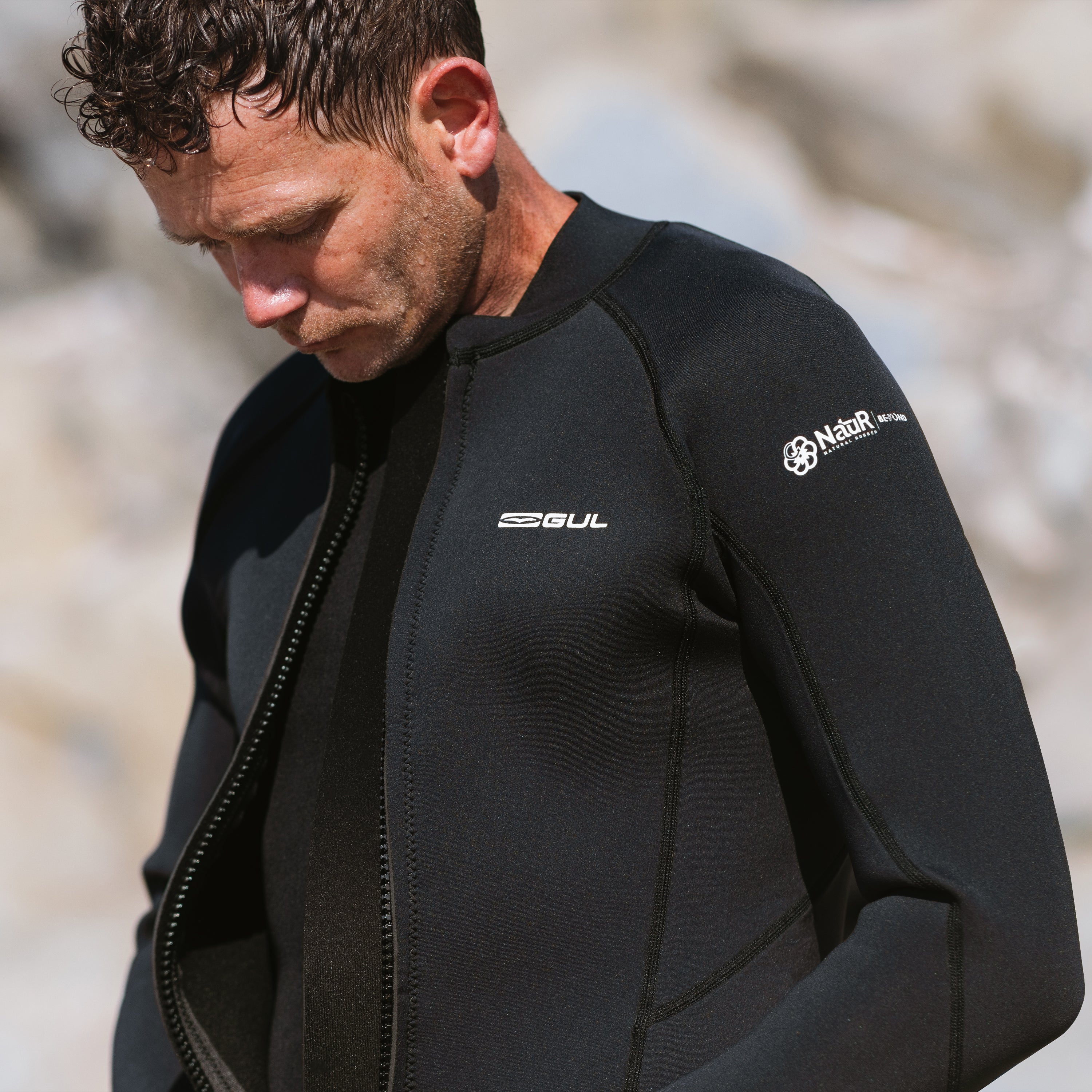 GUL Mens Response 3Mm Flatlock Natur Wetsuit Jacket Surf, – Gul.com